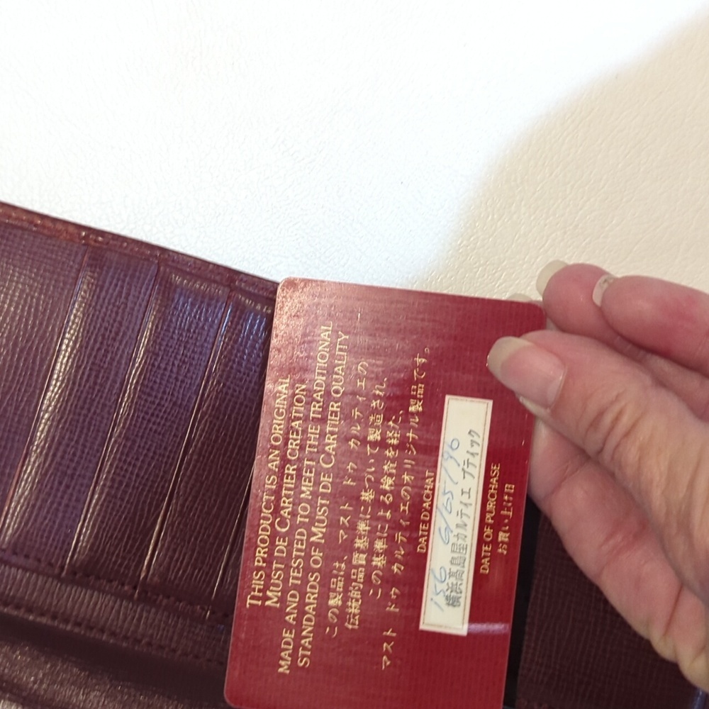 Cartier bourdeaux long wallet with Card - Picture 12 of 16